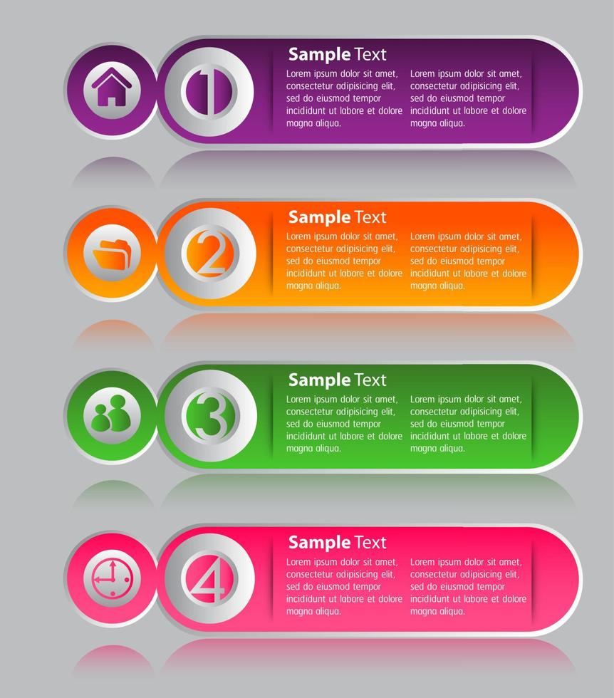 Colorful 4-step Infographic vector