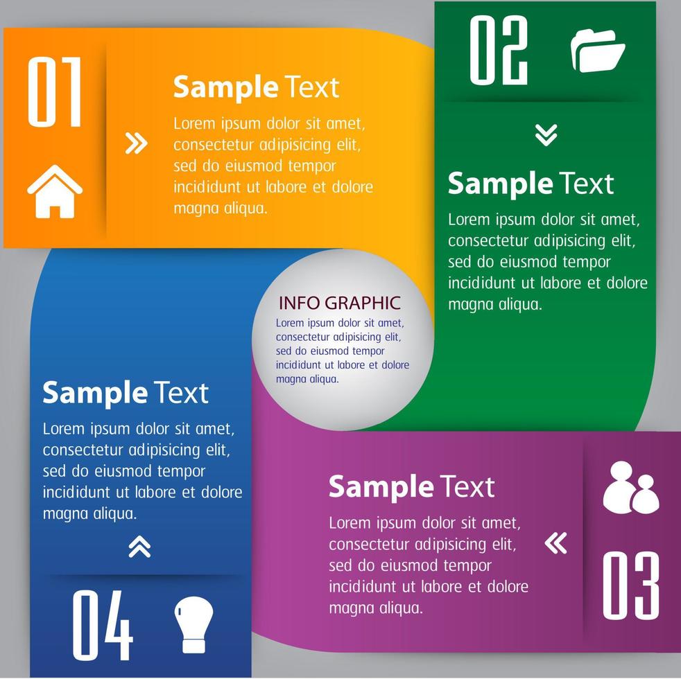 Colorful 4-step Infographic vector