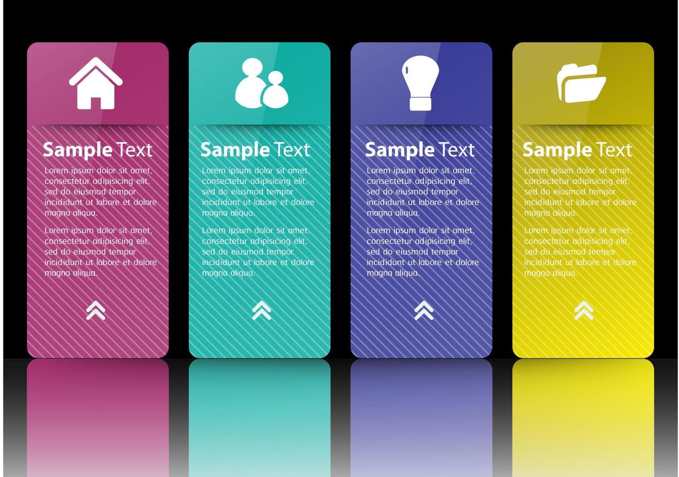 colorida infografía de 4 pasos vector