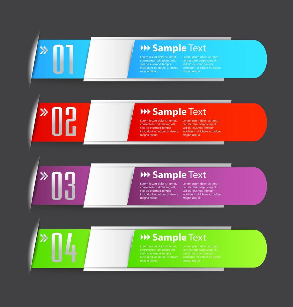 Colorful 4-step Infographic vector