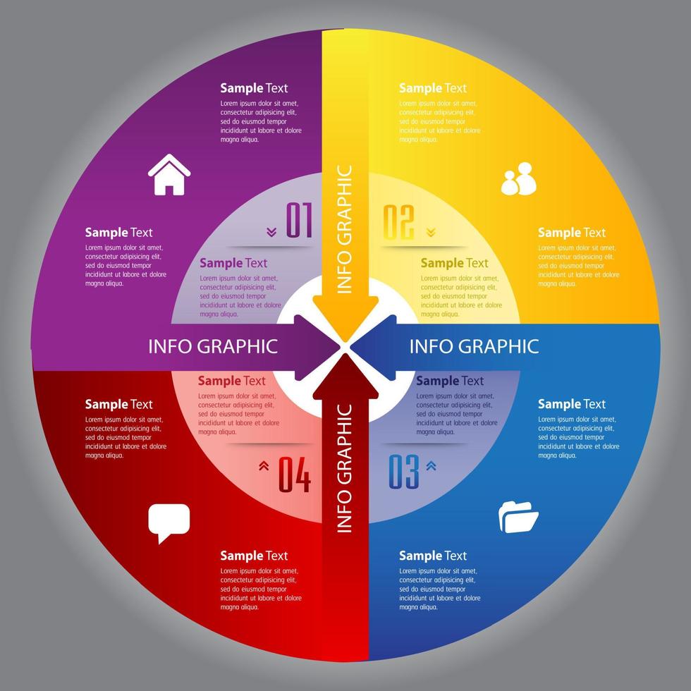Colorful 4-step Infographic vector