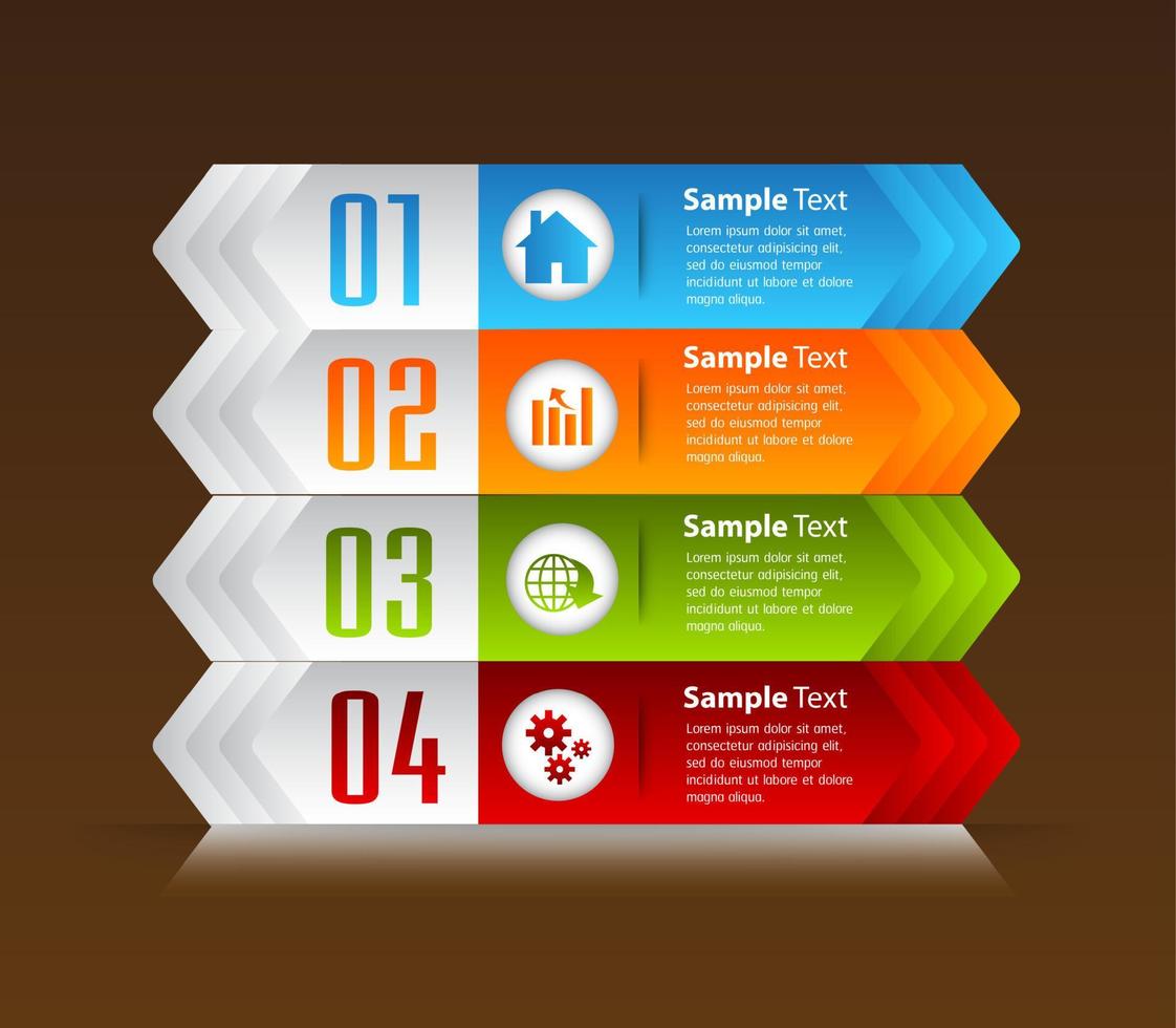 Colorful 4-step Infographic vector