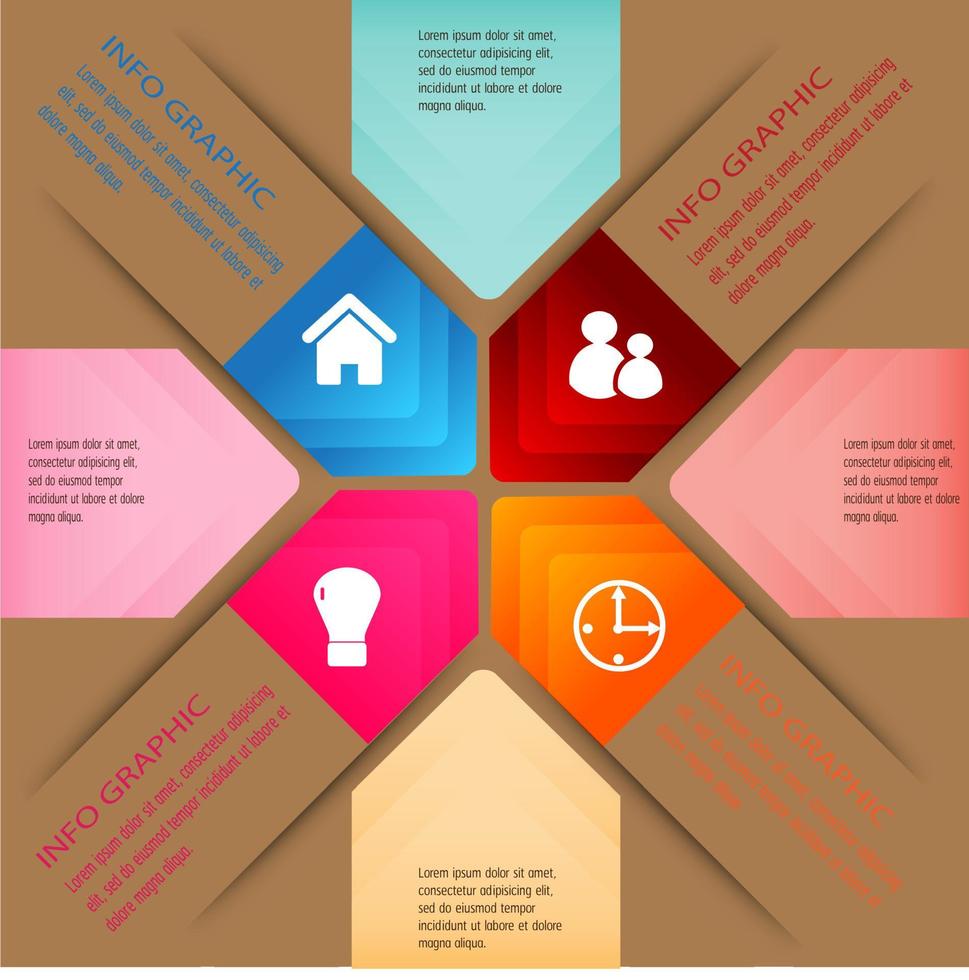 colorida infografía de 4 pasos vector