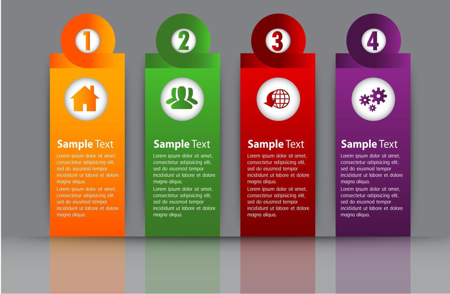 Colorful 4-step Infographic vector