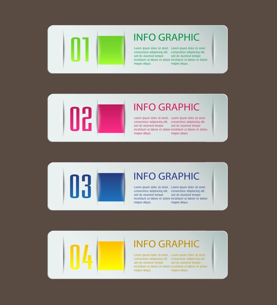 Colorful 4-step Infographic vector