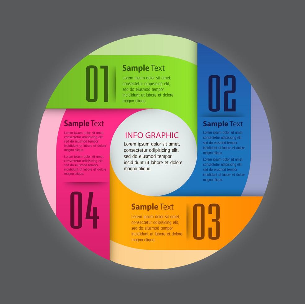 Colorful 4-step Infographic vector