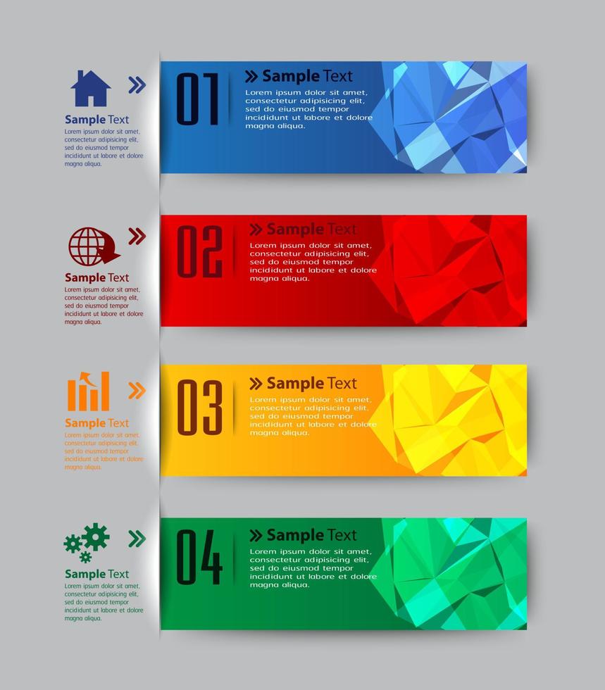 Colorful 4-step Infographic vector