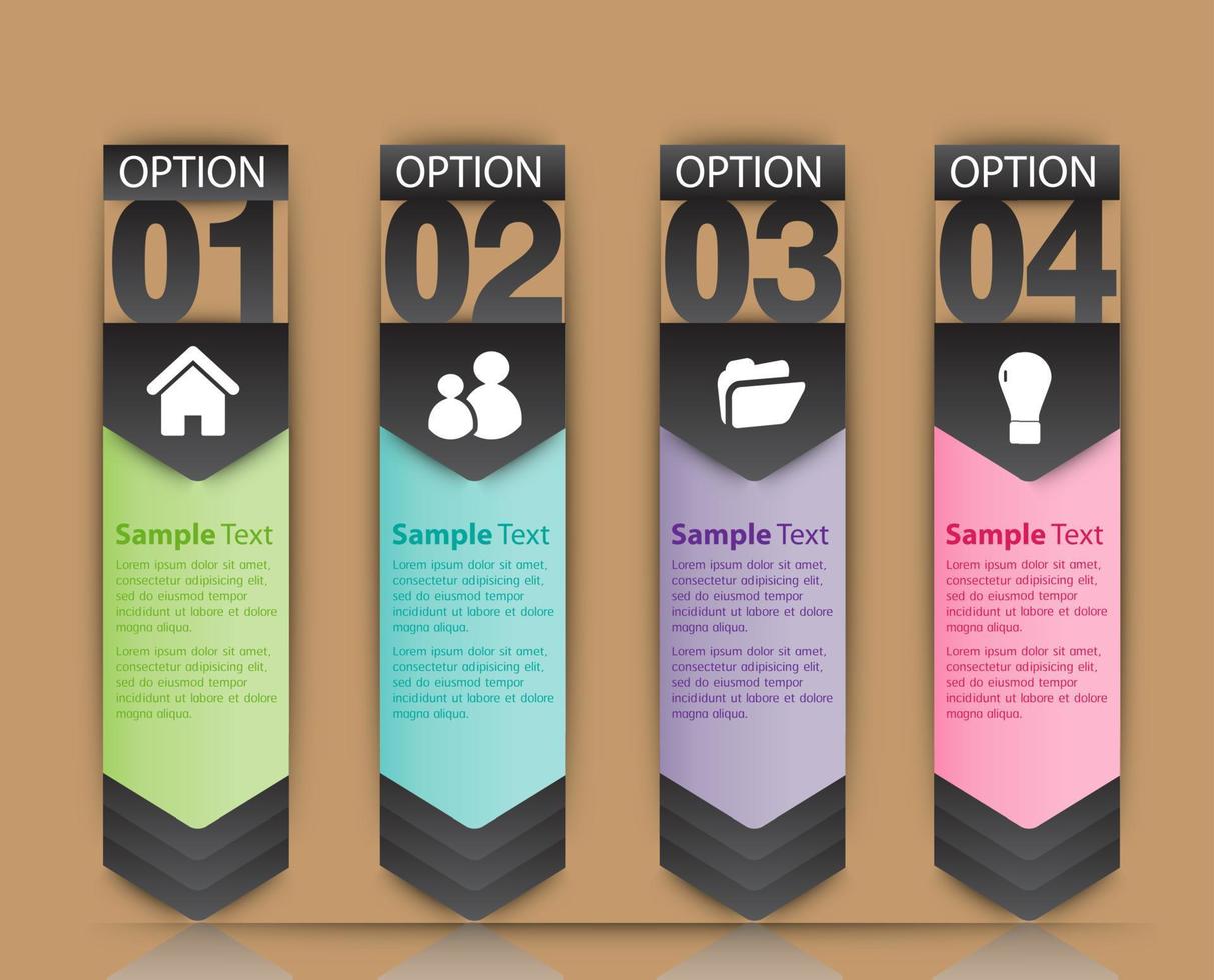 Colorful 4-step Infographic vector