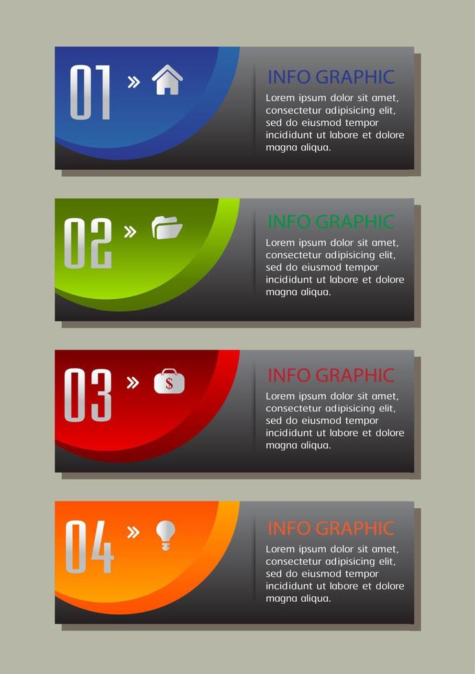 Colorful 4-step Infographic vector