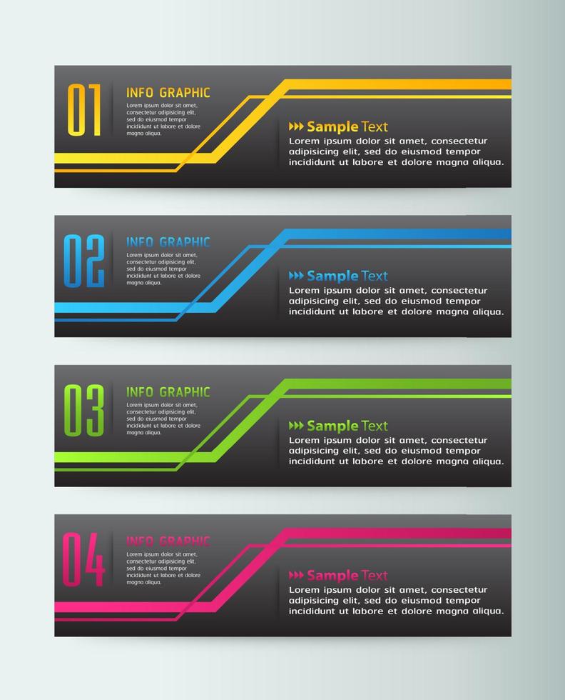 colorida infografía de 4 pasos vector