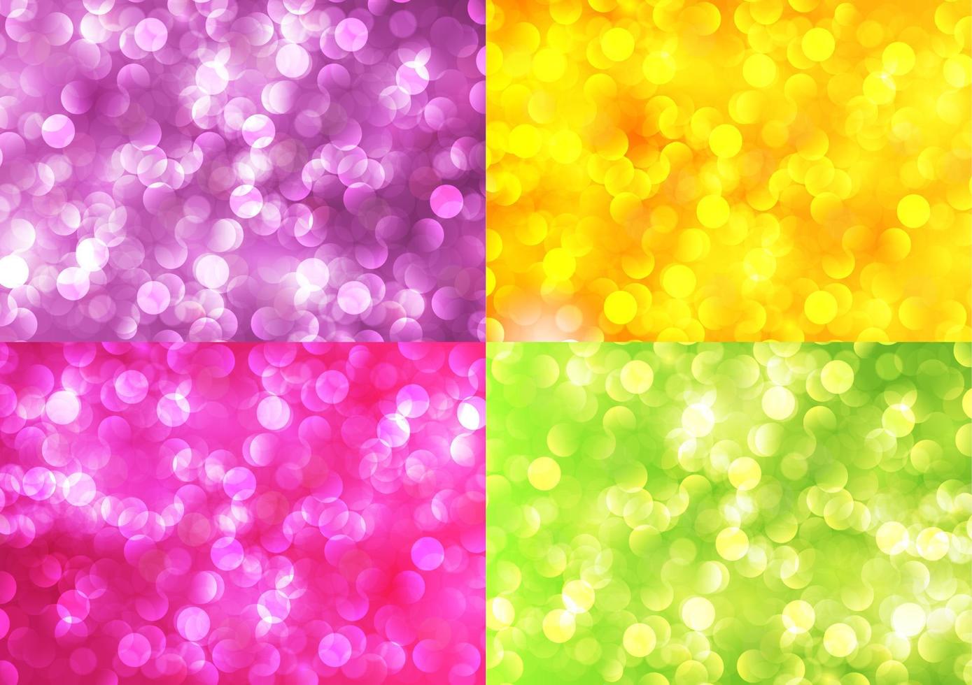 Colorful Bokeh Background Set vector