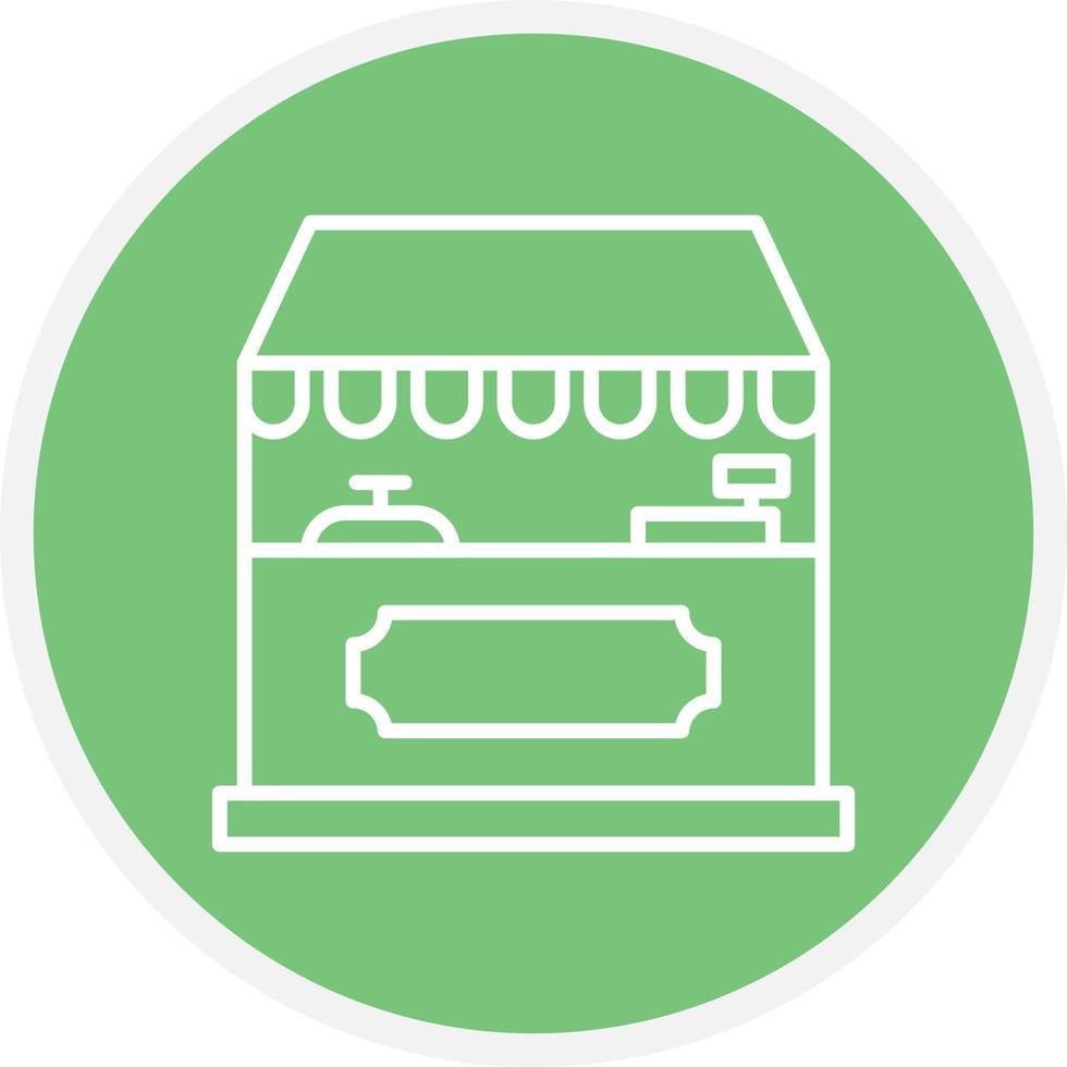 Food Stall Line Circle vector