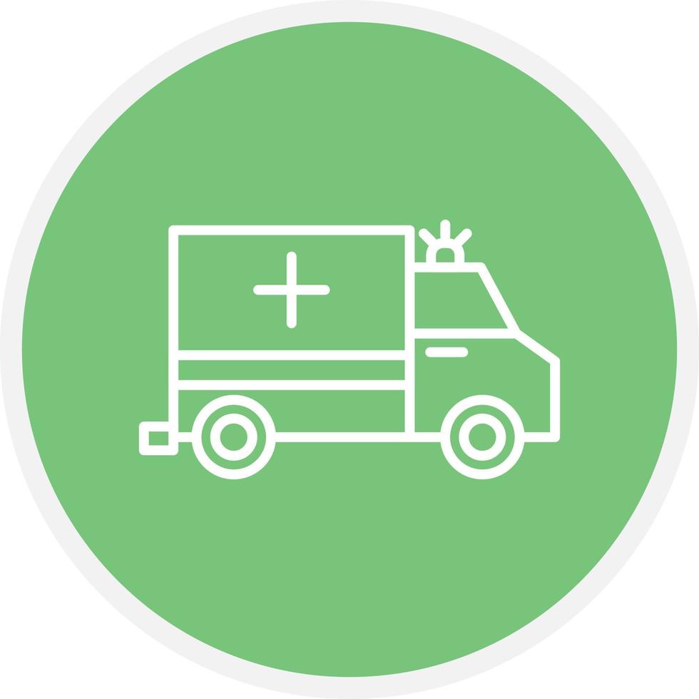 Ambulance Line Circle vector