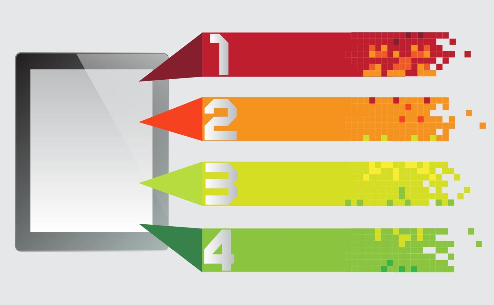 colorida infografía de 4 pasos vector