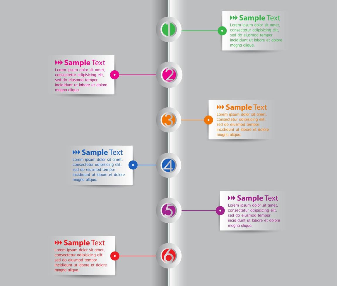 colorida infografía moderna vector