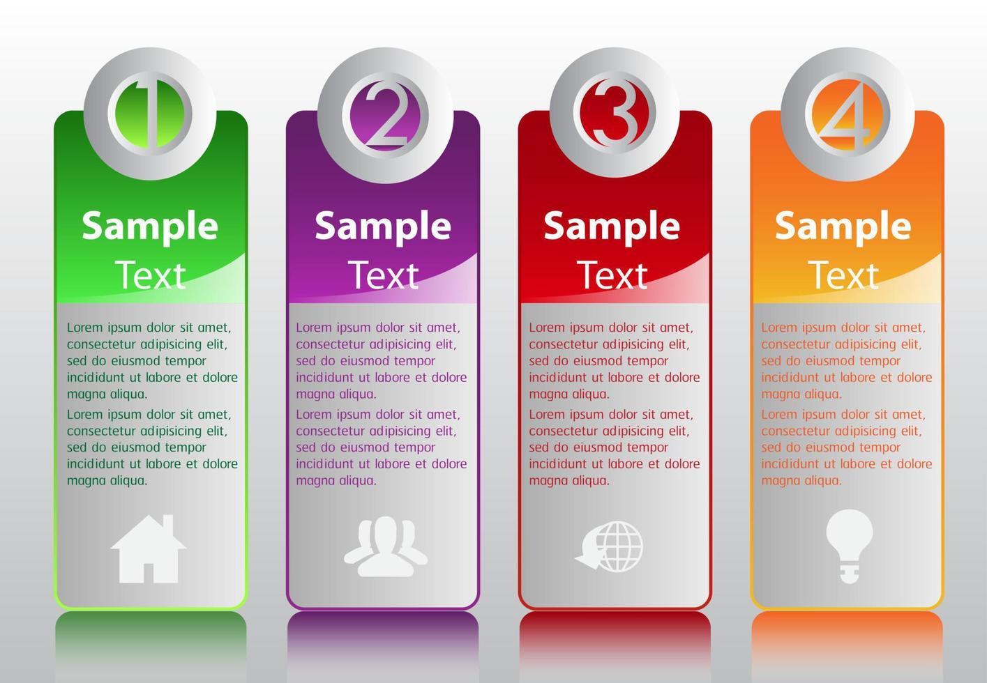 Colorful 4-step Infographic vector