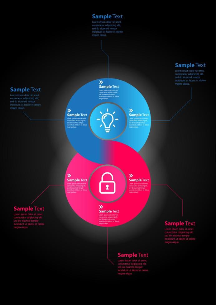 colorida infografía moderna vector