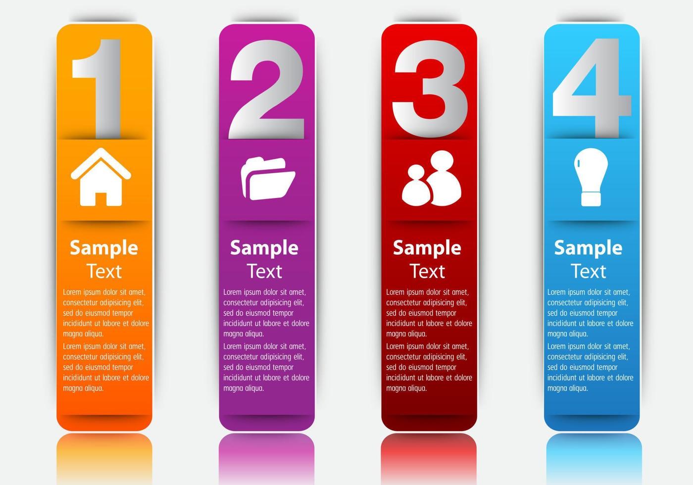 Colorful 4-step Infographic vector