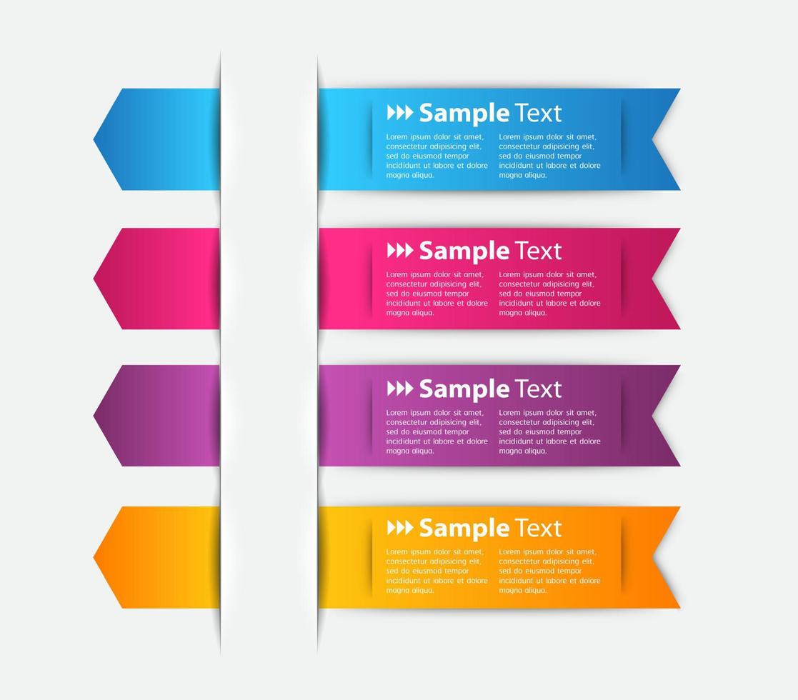 Colorful 4-step Infographic vector