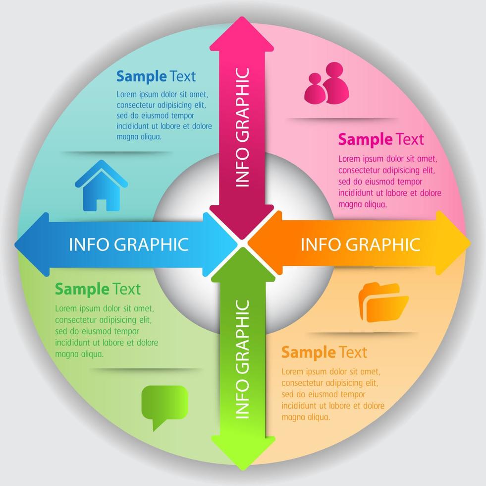 Colorful 4-step Infographic vector