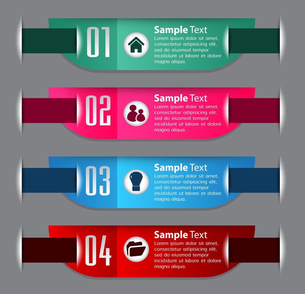 Colorful 4-step Infographic vector