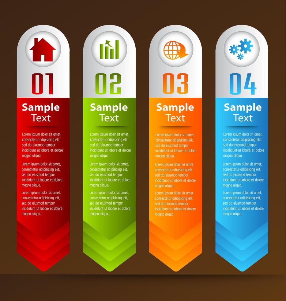 Colorful 4-step Infographic vector