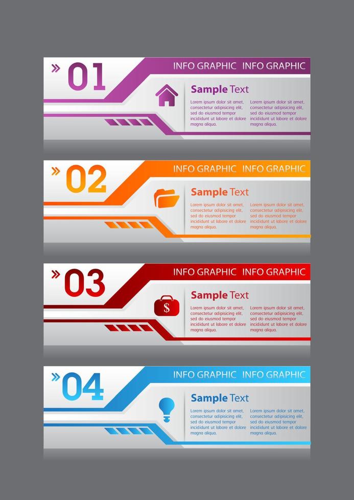 Colorful 4-step Infographic vector