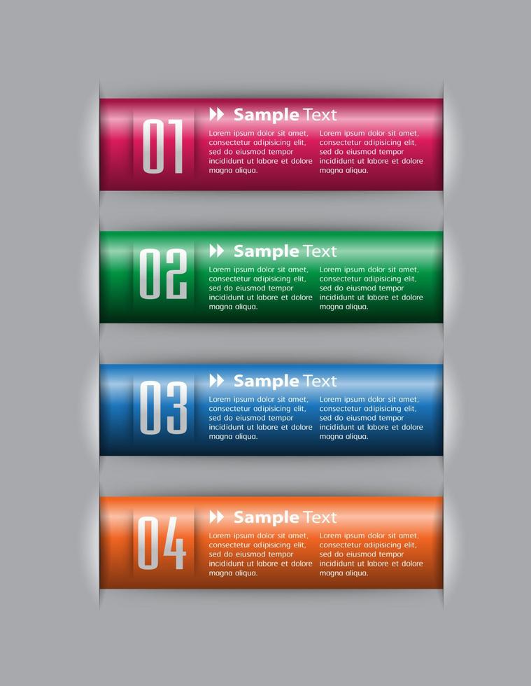 colorida infografía de 4 pasos vector