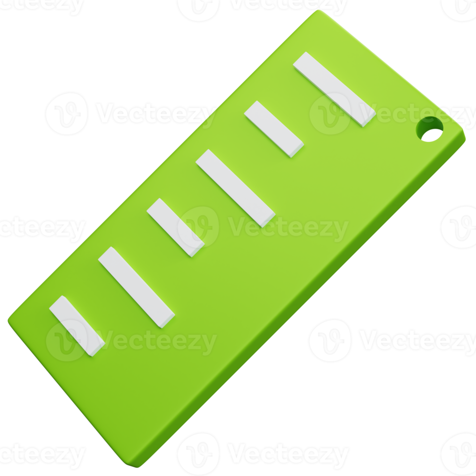 3d rendering ruler isolated png
