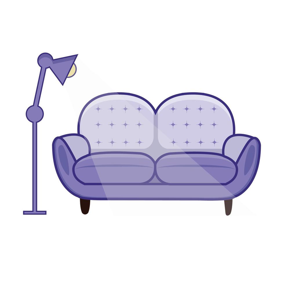 Comfortable modern sofa  furniture for living room vector