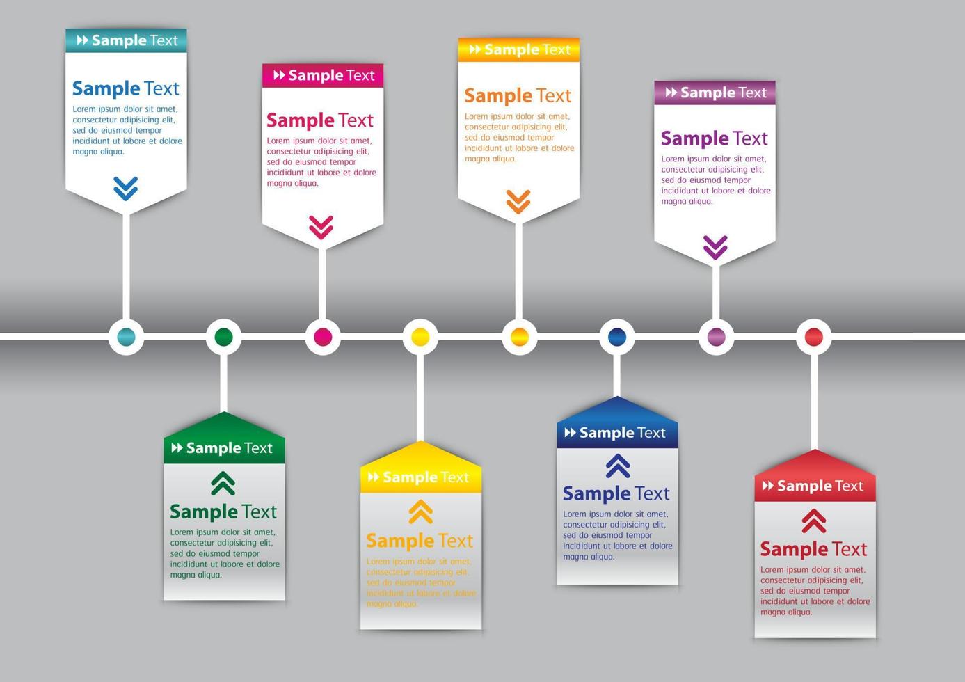 colorida infografía moderna vector