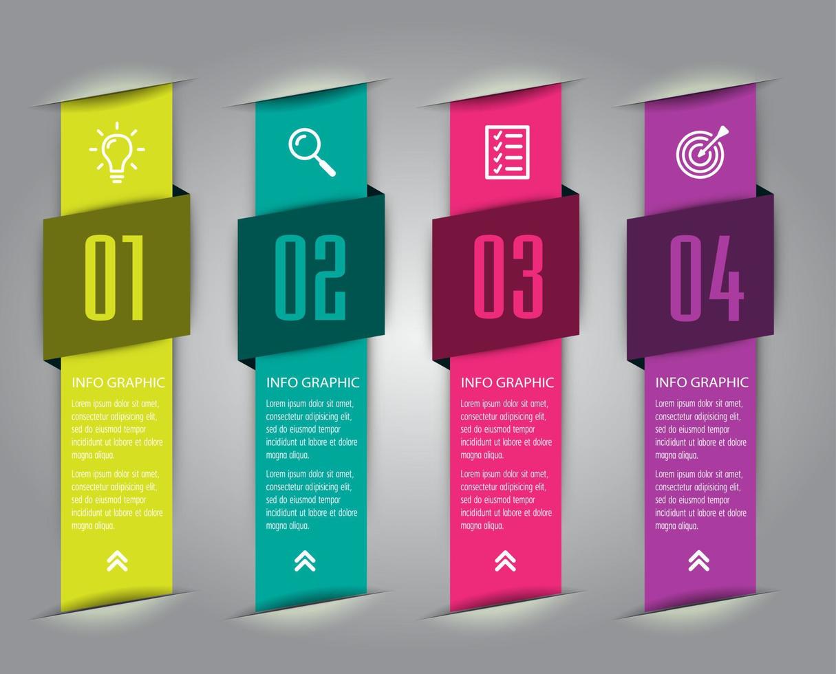 Colorful 4-step Infographic vector