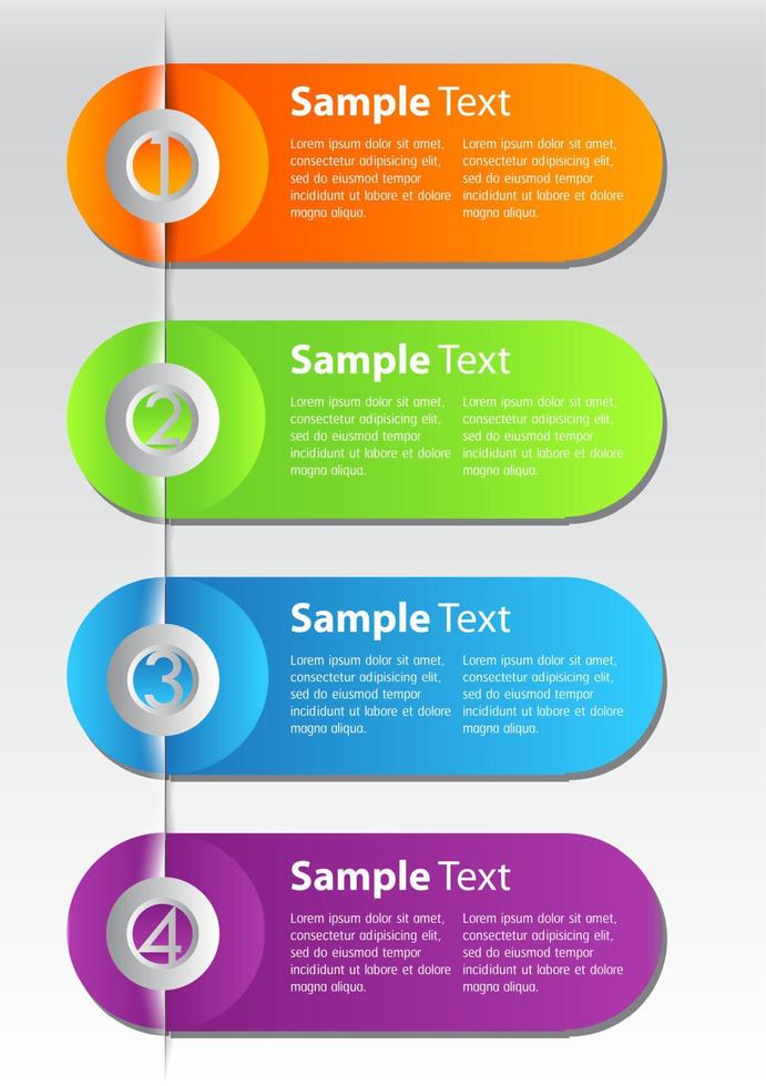 Colorful 4-step Infographic vector