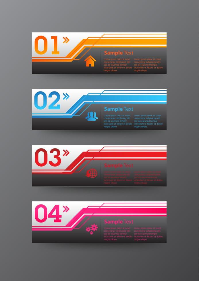 Colorful 4-step Infographic vector