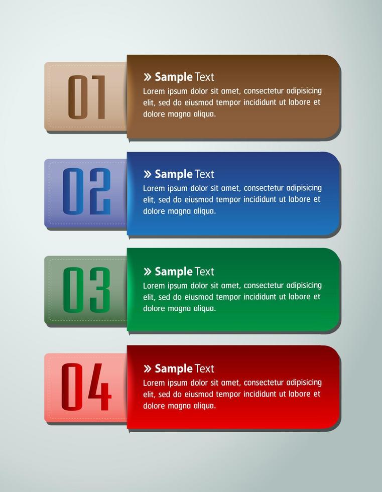 Colorful 4-step Infographic vector