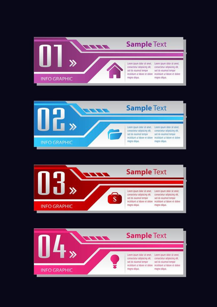 Colorful 4-step Infographic vector