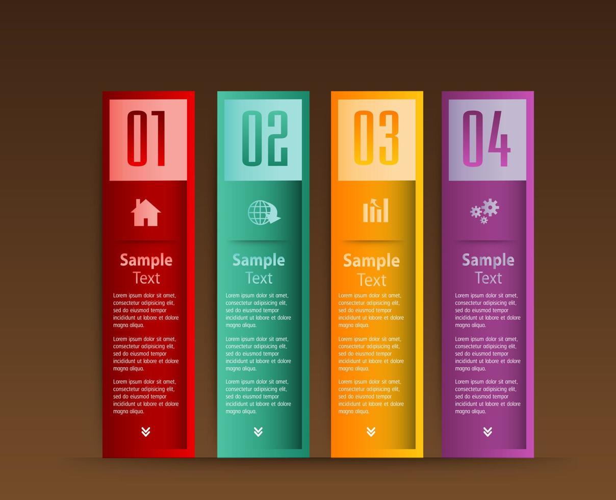 Colorful 4-step Infographic vector