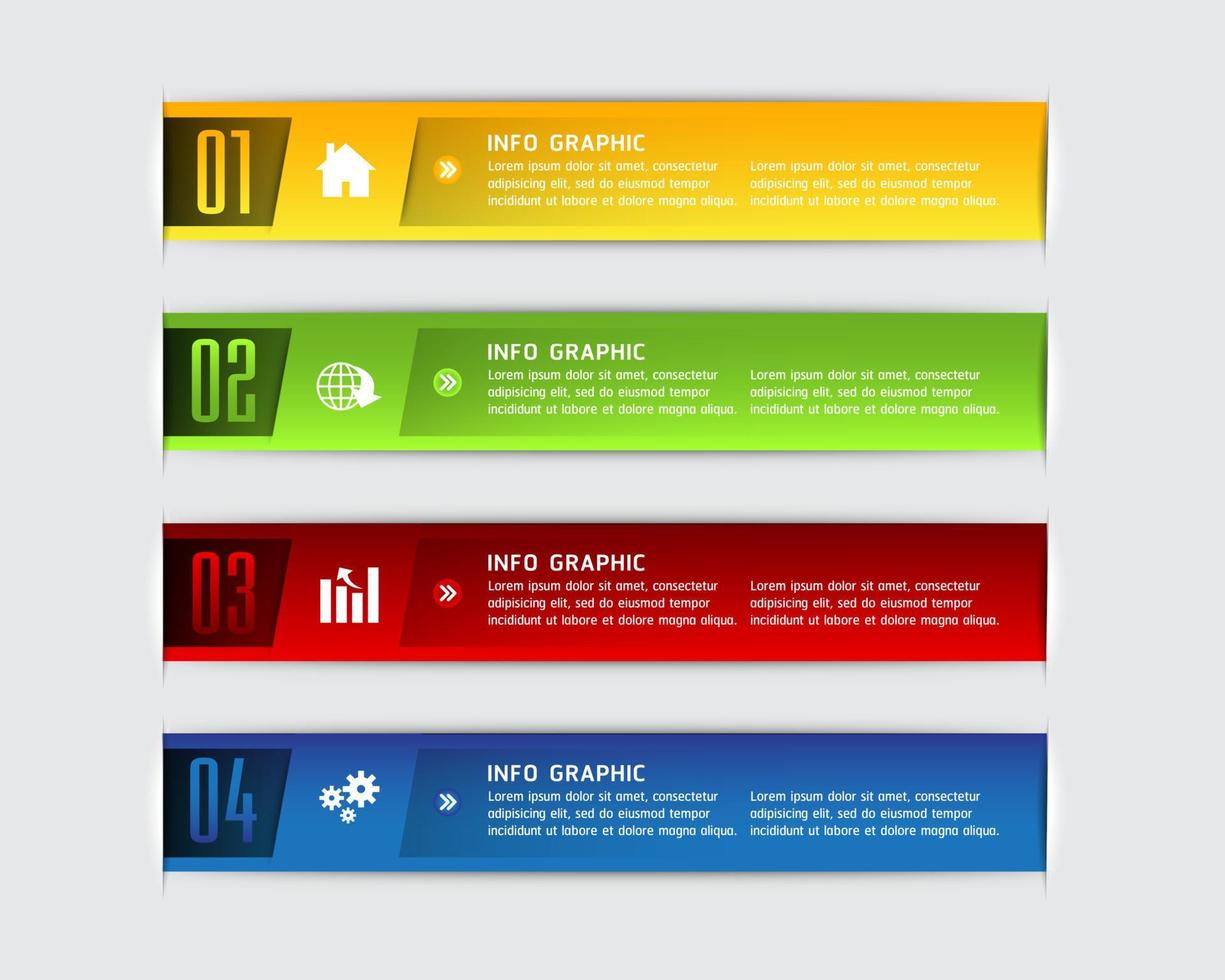 Colorful 4-step Infographic vector