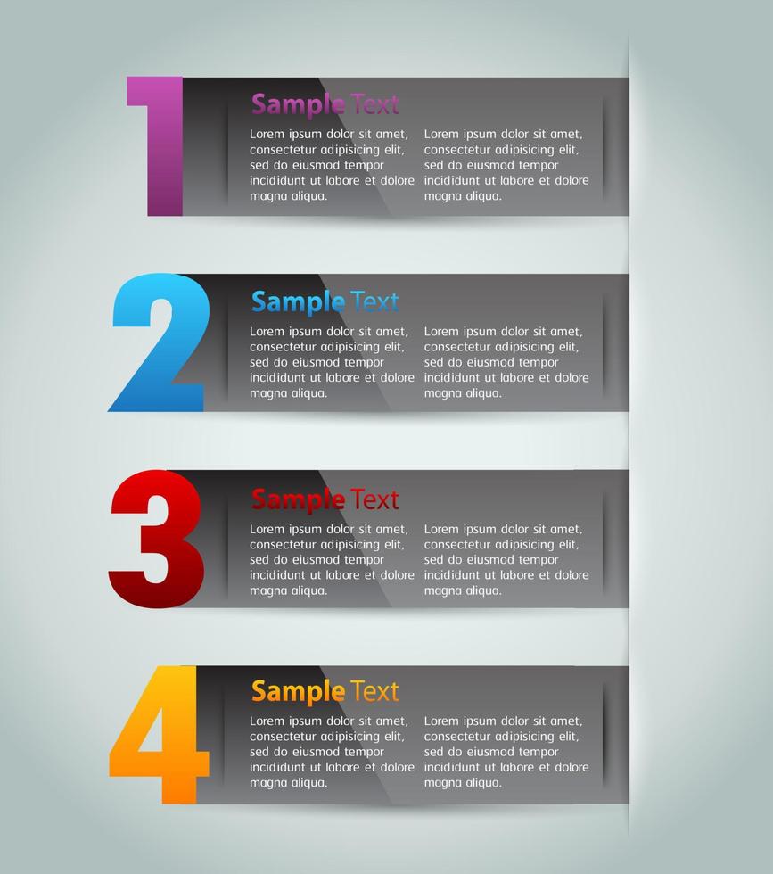 Colorful 4-step Infographic vector