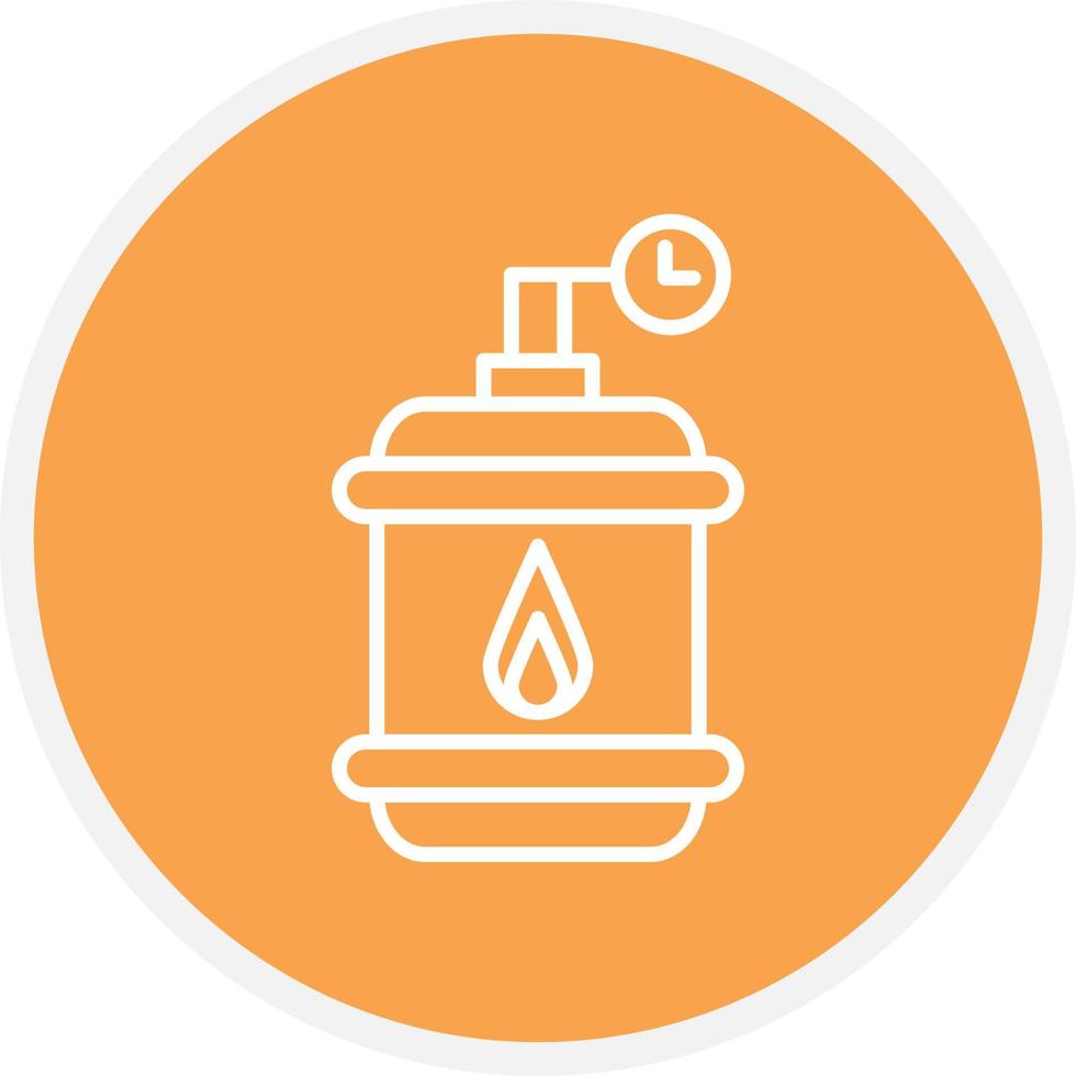 Gas Bottle Line Circle vector