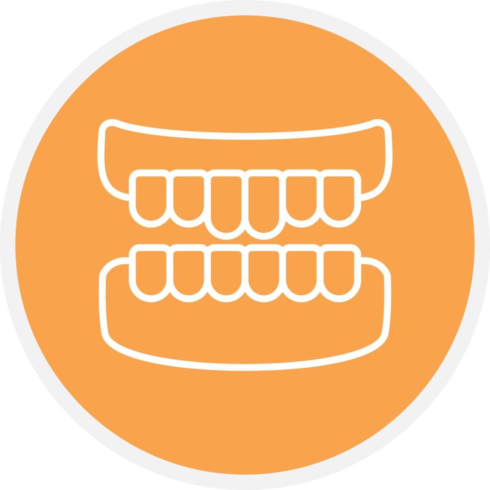 Denture Line Circle vector