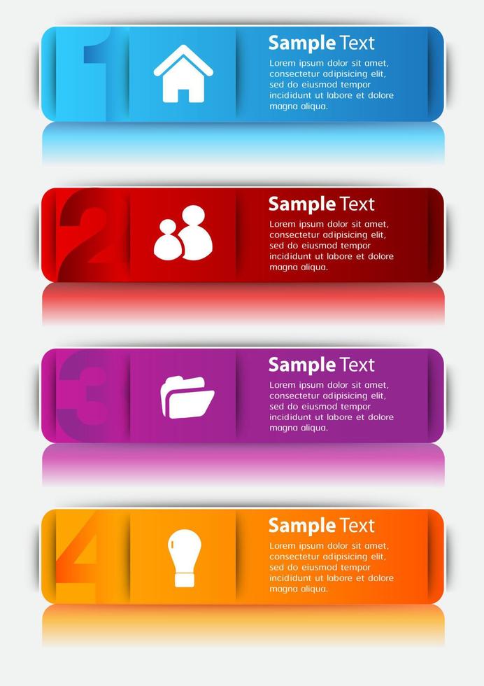 Colorful 4-step Infographic vector