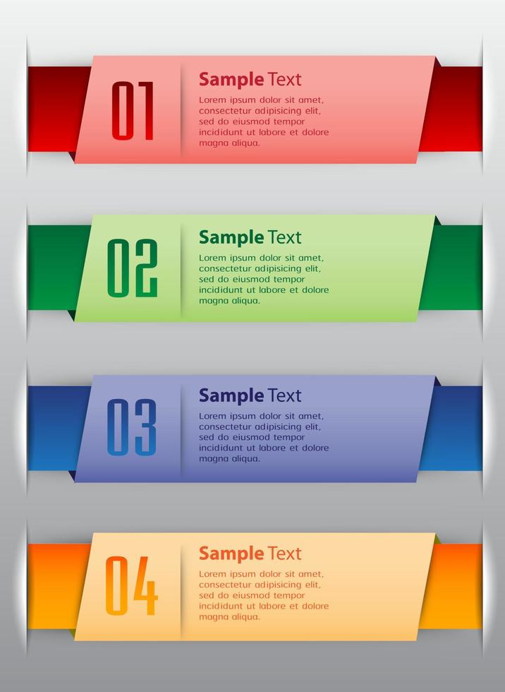 Colorful 4-step Infographic vector