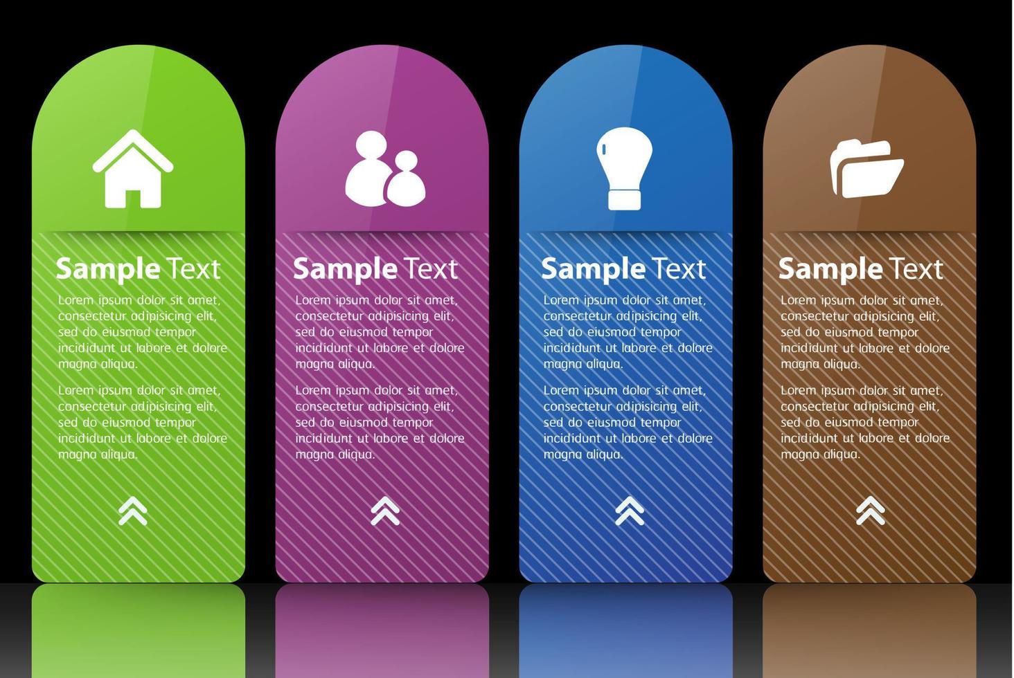 colorida infografía de 4 pasos vector