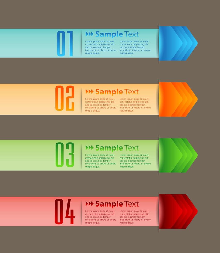 Colorful 4-step Infographic vector