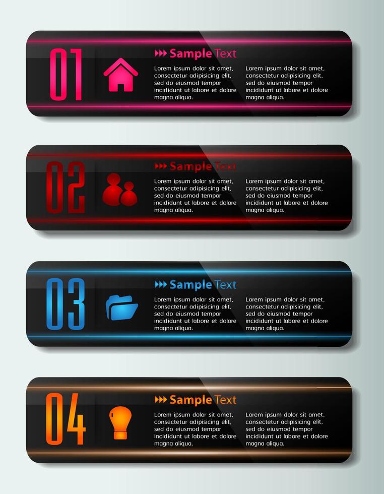 colorida infografía de 4 pasos vector