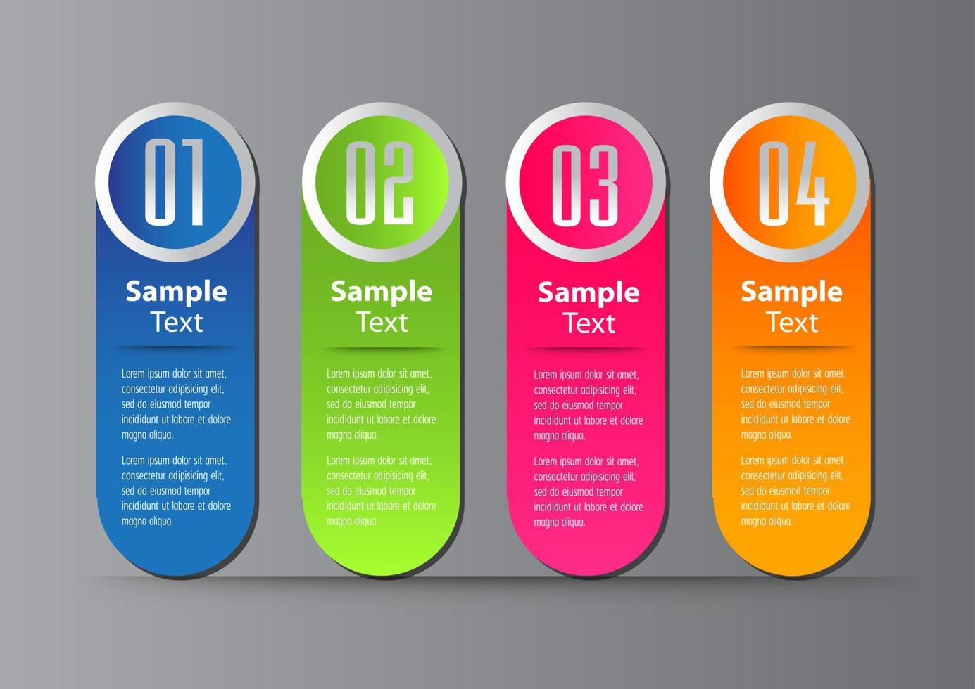Colorful 4-step Infographic vector