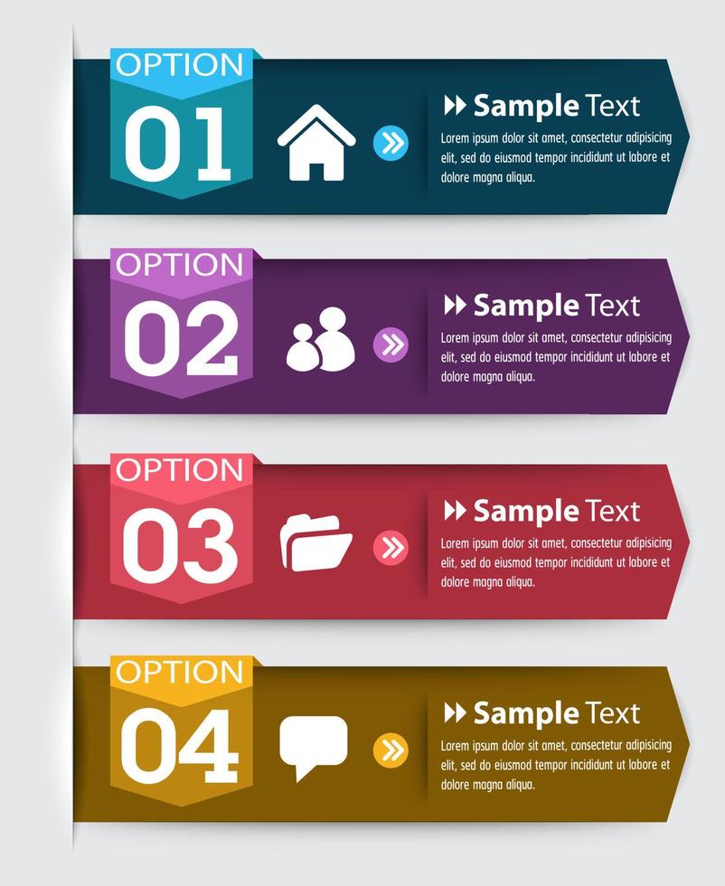 Colorful 4-step Infographic vector