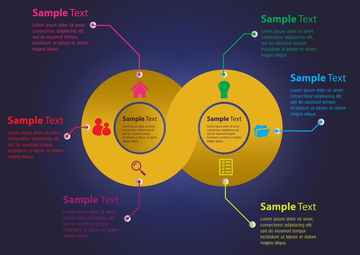 Colorful Modern Infographic vector