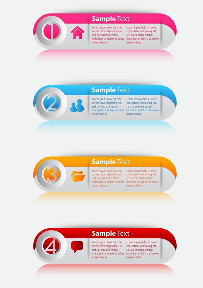 Colorful 4-step Infographic vector